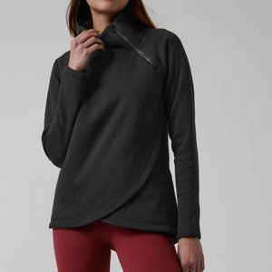 Athleta Cozy Karma Asym 1/4 Zip Pullover NWT Size M